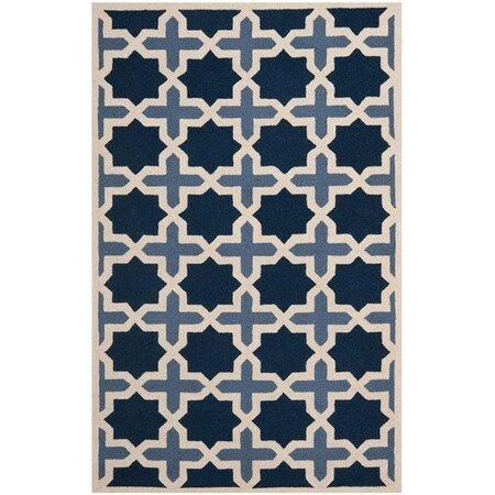 Safavieh Cambridge Hand Tufted Round Rug- Light Blue - Ivory- 6 x 6 ft. CAM127A-6R